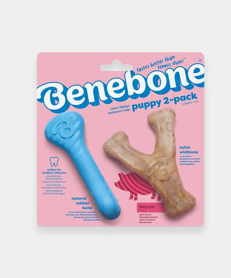 Benebone-pack-2-jouets-a-macher-pour-chiot-Dental-Rubber-Bone-wishbone