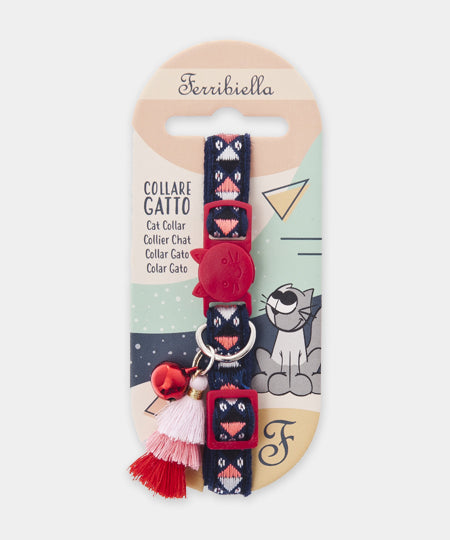 Ferribiella-collier-chat-chaton-anti-etranglement-boheme-bleu-rose