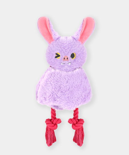 HugSmart-peluche-corde-pour-chien-chiot-chauve-souris-rose