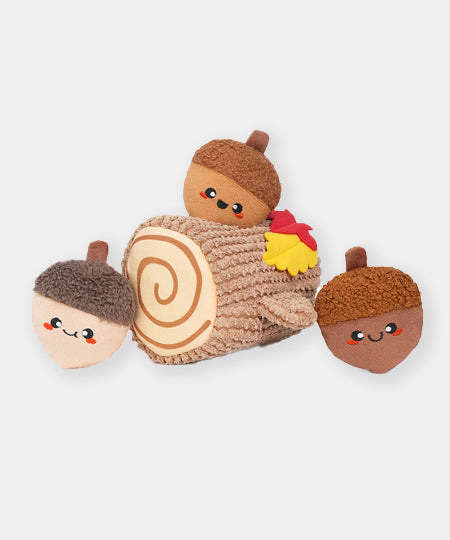 HugSmart-peluche-interactive-pour-chien-chiot-automne-tron-chene-gland
