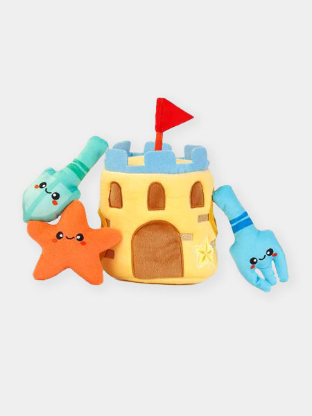 HugSmart-peluche-interactive-pour-chien-chiot-chateau-de-sable