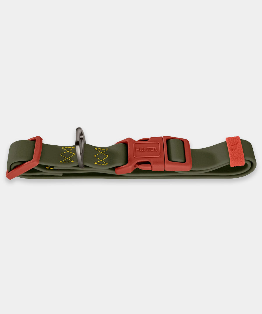 Hunter-collier-biothane-pour-chien-Havanna-vert-orange