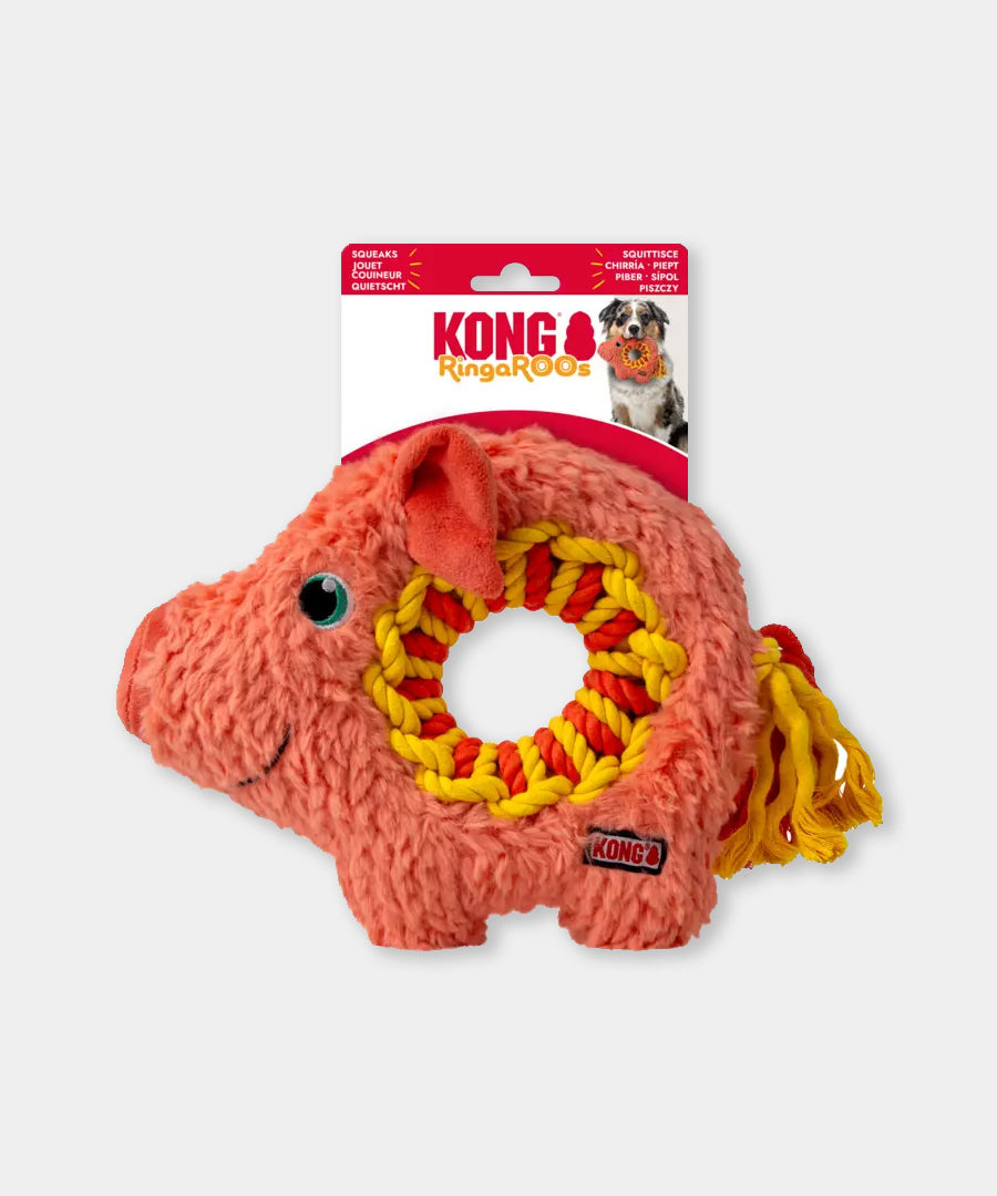 KONG-Jouet-peluche-pour-chien-Ringaroos-cochon-rose