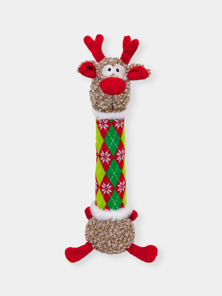 KONG-holiday-Jouet-peluche-pour-chien-Shakers-Luvs-Argyle-Reindeer