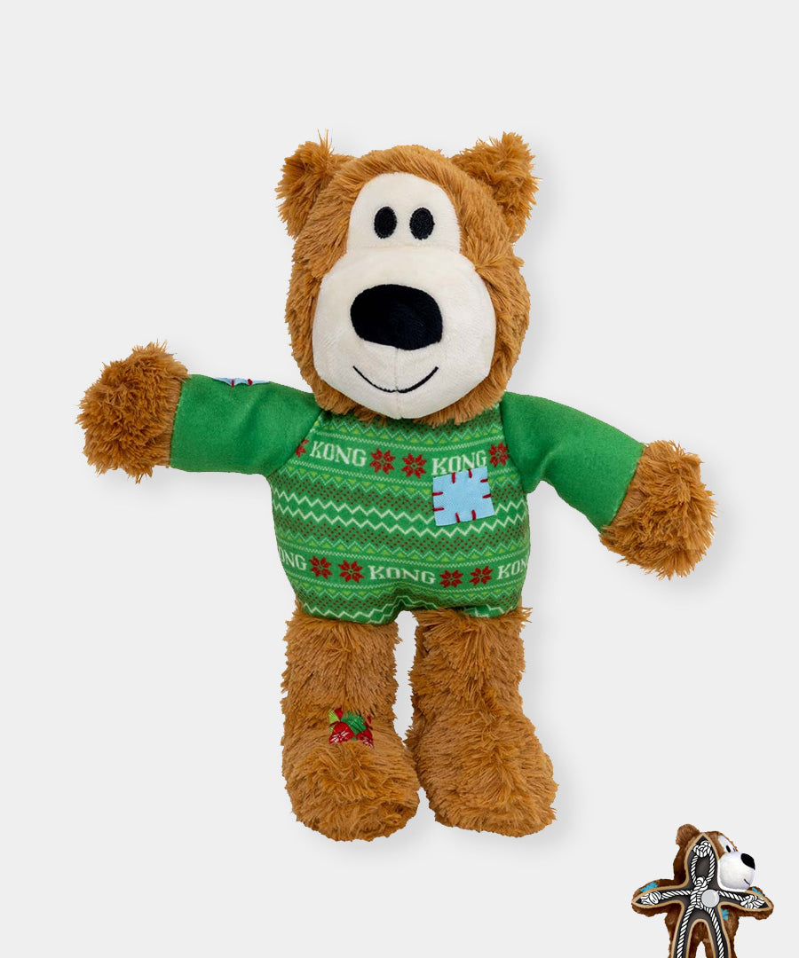 KONG-holiday-Jouet-peluche-pour-chien-Wild-Knots-Sweater-Bear-L