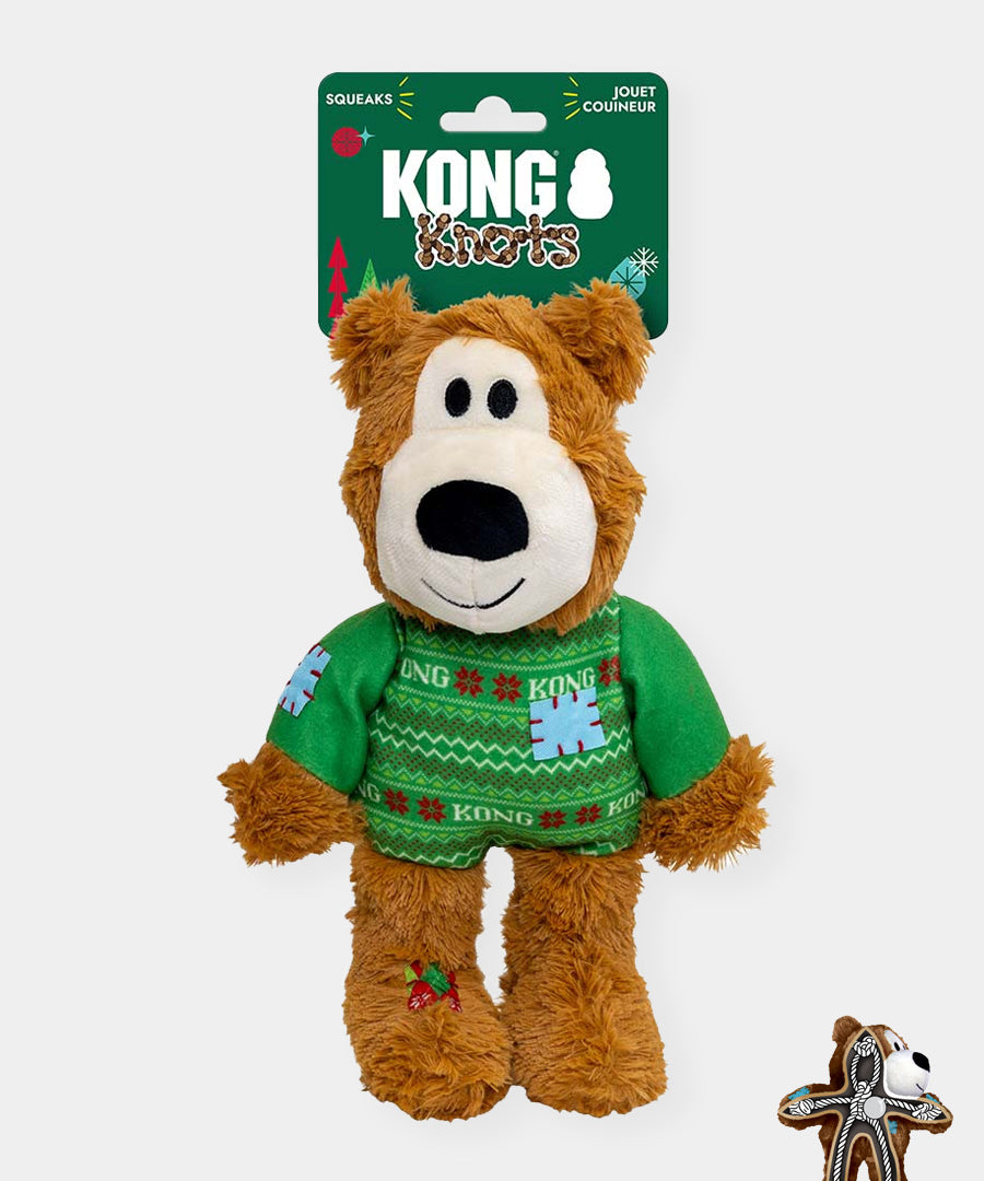 KONG-holiday-Jouet-peluche-pour-chien-Wild-Knots-Sweater-Bear-L
