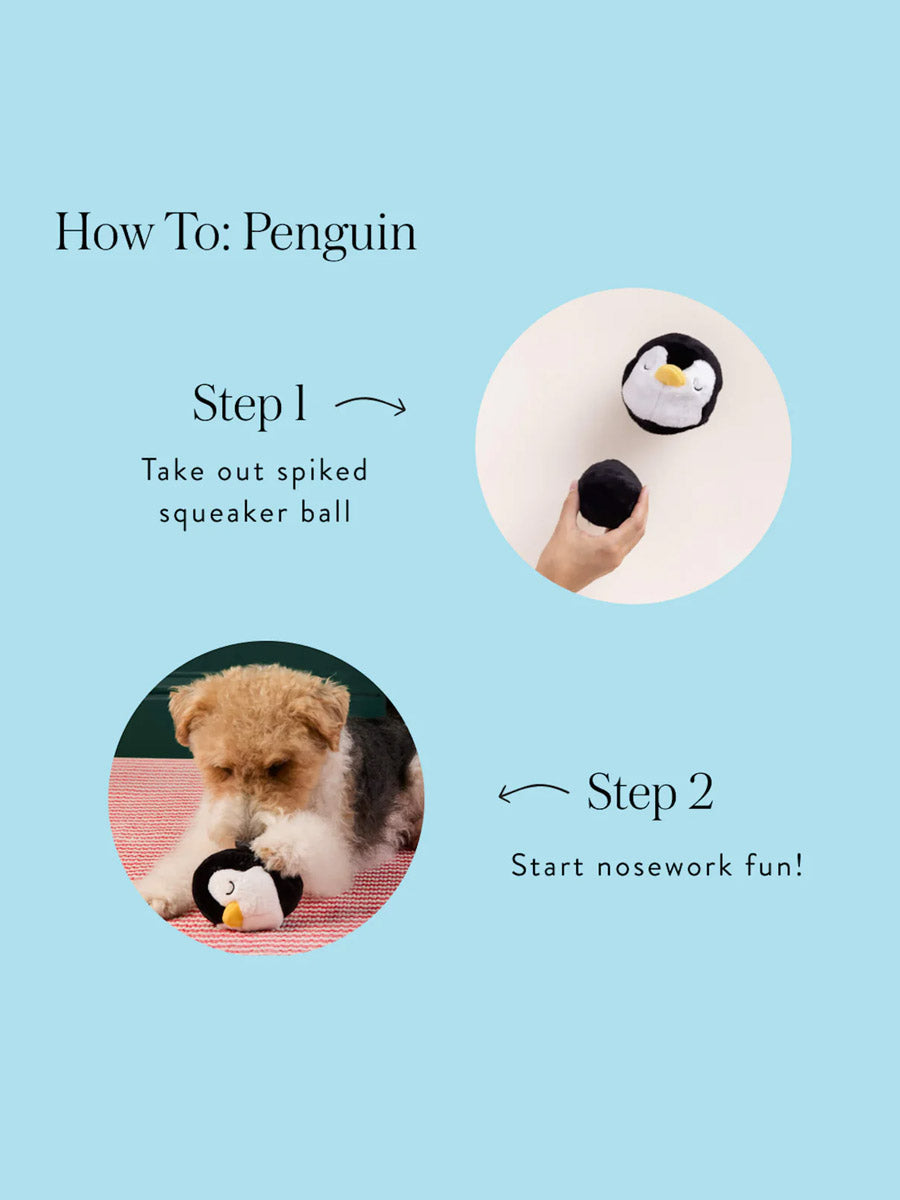 Peluche de Noël pour chien - Pingouin - The Foggy Dog