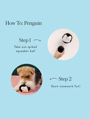 Peluche de Noël pour chien - Pingouin - The Foggy Dog