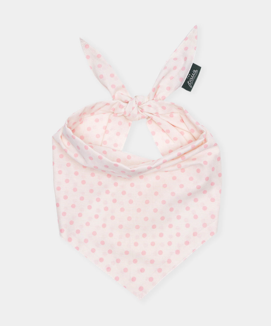 The-Paws-bandana-pour-chien-Polka-Dot-rose