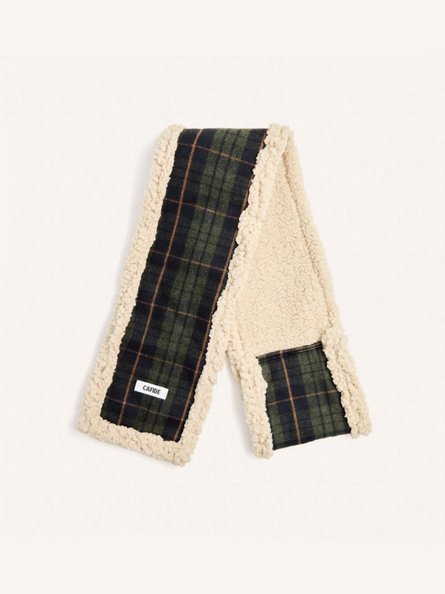 cafide-echarppe-pour-chien-premium-Mica-vert-Tartan