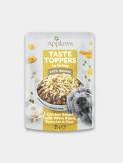       Applaws-alimentation-qualite-pour-chien-chiot-toppers-filet-poulet-pois-citrouille